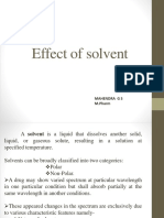 Effect of Solvent: Mahendra G S M.Pharm