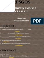 Nutrition in Animals Exercises