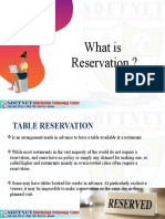 What is a Restaurant Reservation
