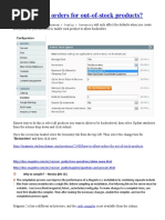 How To Allow Orders For Out & Q-Ans