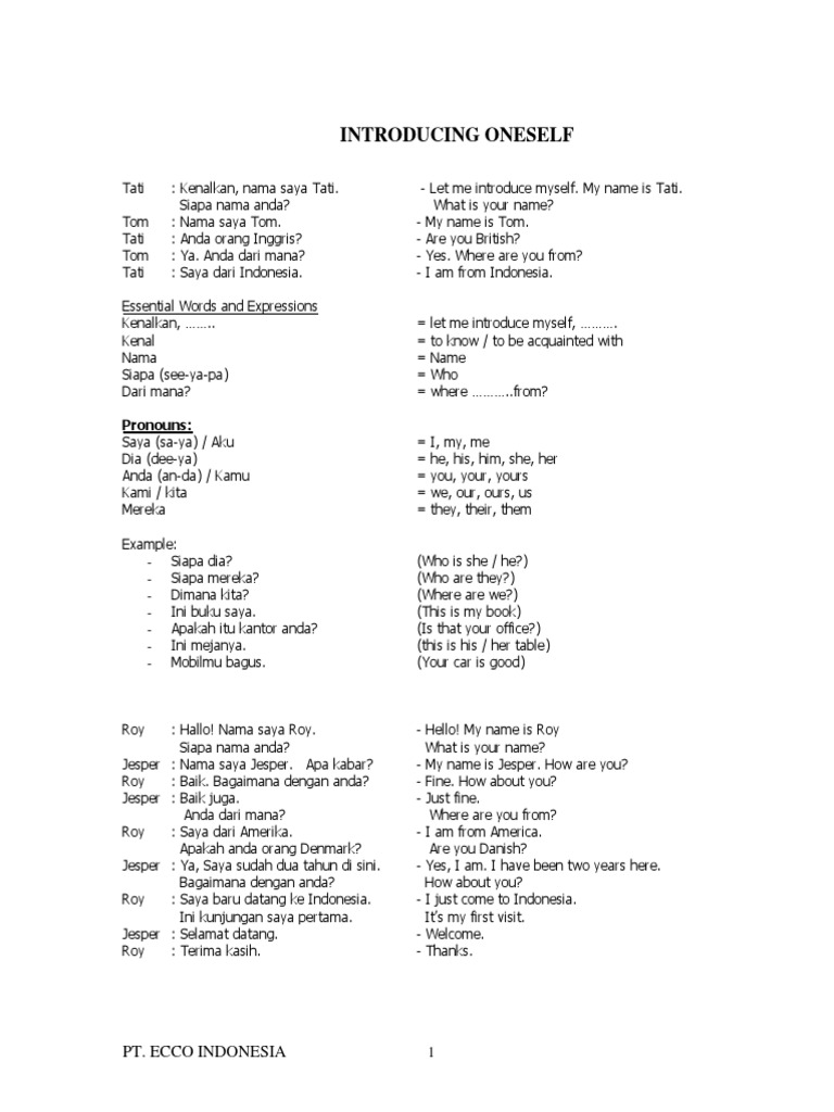 Basic Indonesian Language Guide | PDF | Indonesian Language | Semiotics