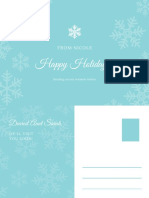 Happy Holidays Snowflake Postcard PDF