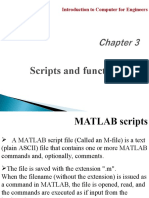 Scripts and Function Files: Introduction To Computer For Engineers