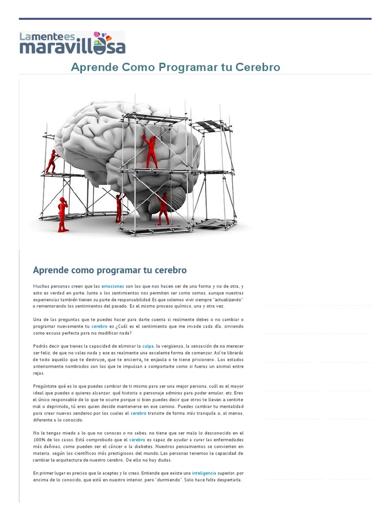 Programa tu cerebro para el cambio | PDF | Mente | Cerebro