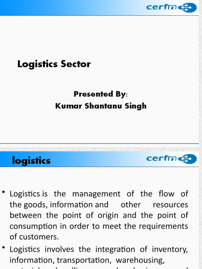 Overview of the Logistics Sector | PDF