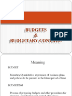 Budgets & Budgetary Control
