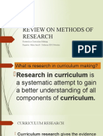 Review On Methods of Research
