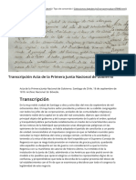 Acta de La Primera Junta Nacional de Gobierno PDF