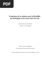Evaluation de la relation entre la flexibilité psychologique