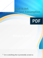 What Is Art: Introduction and Assumption