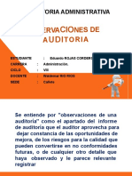 Observaciones de Auditoria