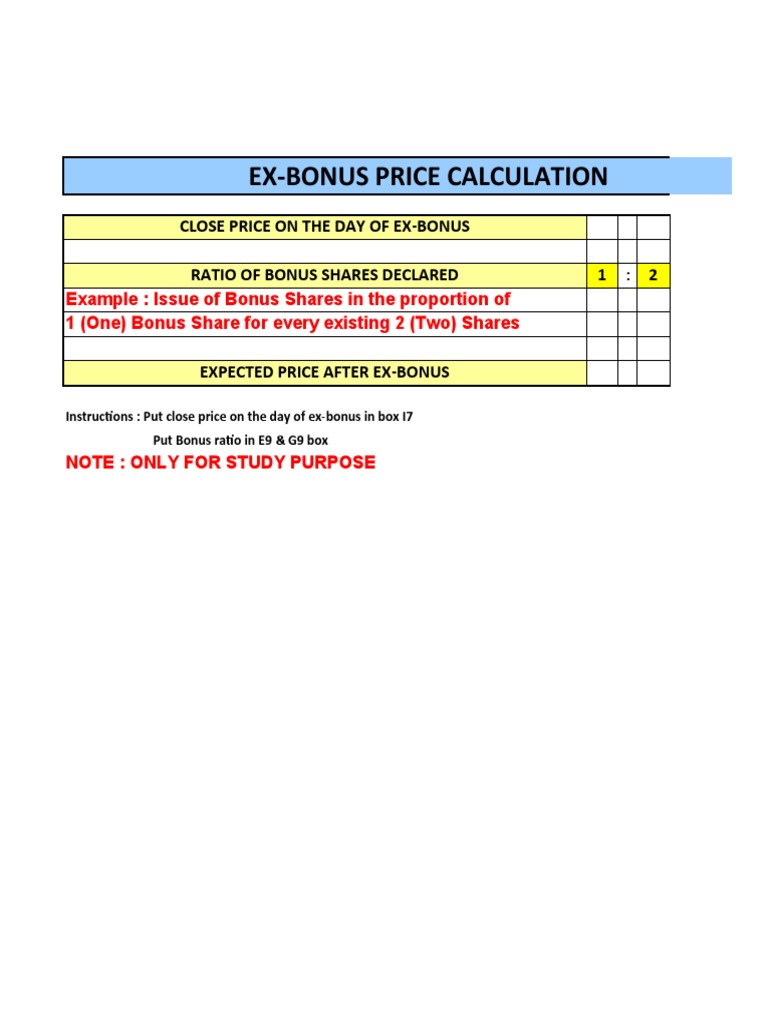 BONUS Calculator PDF