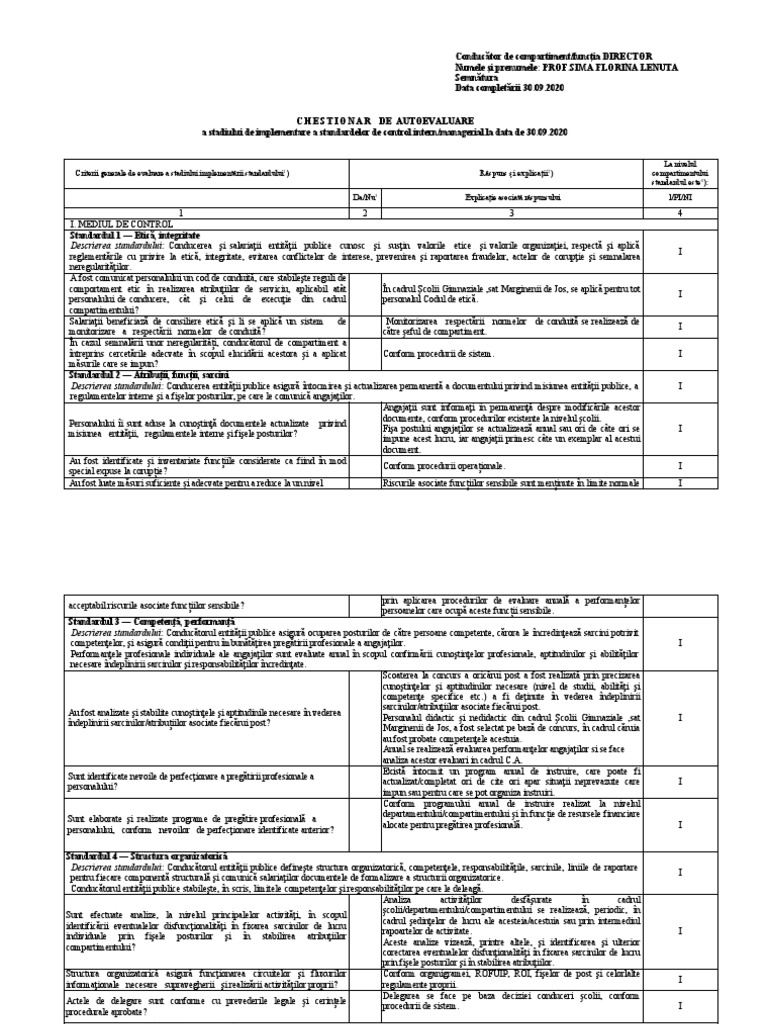 Chestionar Scim | PDF