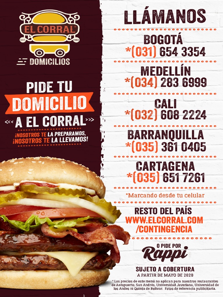 Menu El Corral PDF | PDF