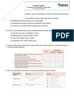 TIC Ficha Trabalho Multimédia Armazenamento