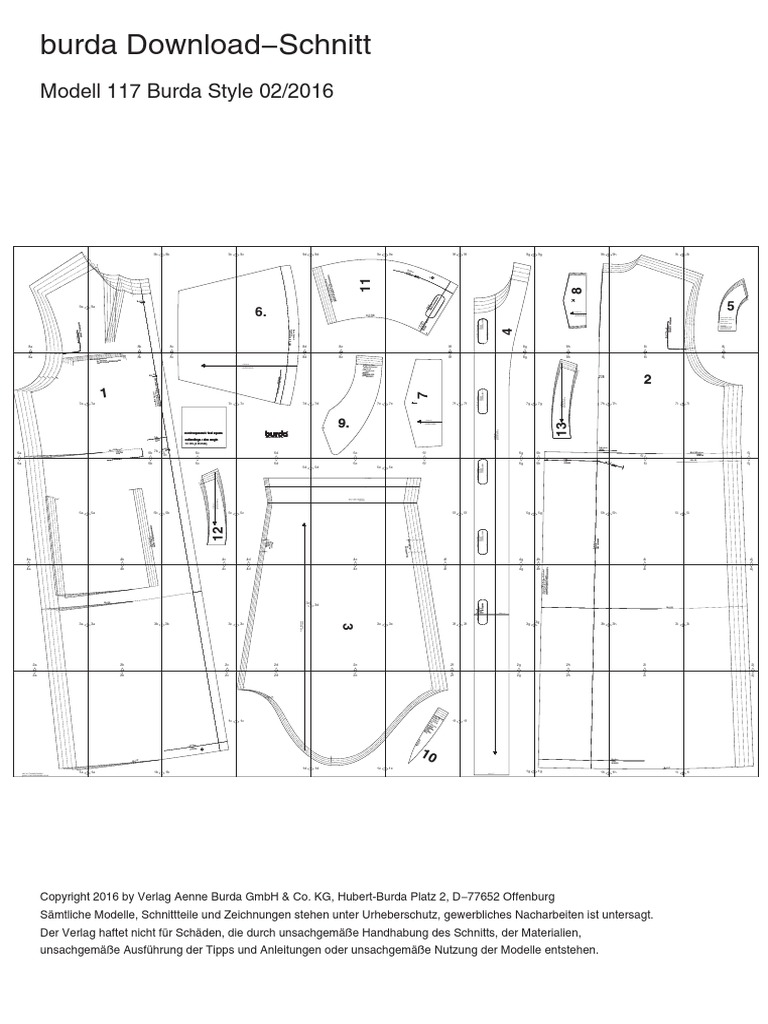 Modell 117 Burda Style 02/2016 | PDF