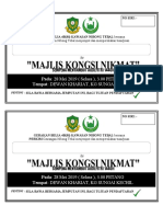 Kad Jemputan Program - Majlis Kongsi Nikmat