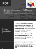 Historical Development of The Philippine Constitution