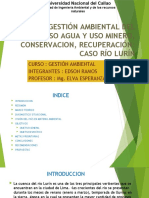 GESTIÓN AMBIENTAL DEL RECURSO AGUA Y USO MINERO , rio lurin.pptx