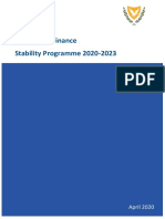 Ministry of Finance Stability Programme 2020-2023: April 2020