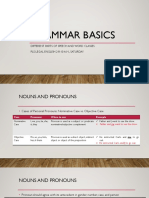 Grammar Basics: Different Parts of Speech and Word Classes Pls Legal English 2 8-10 A.M., Saturday