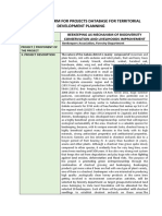 Registration Form For Projects Database For Territorial Development Planning