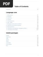 Table of Contents: Language Core