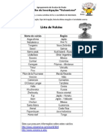 Lista de Vulcões