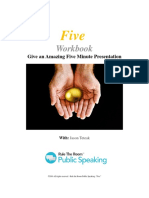 Workbook: Give An Amazing Five Minute Presentation