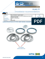 Removal/installation Recommendations: Identification of NTN-SNR Wheel Bearing KIT R140.77