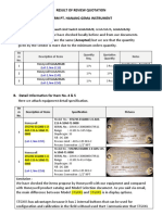 Result of Review Quotation From PT. HANANG GEMA INSTRUMENT