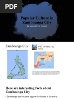 Popular Culture in Zamboanga City: By: Vinz Patrick E. Perocho