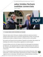 Brasil e Estados Unidos fecham pacote de medidas comerciais