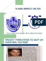 Taxation and Its Impact On Foreign Direct Investment (FDI)