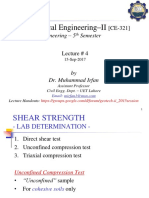 Geotechnical Engineering Lecture on Shear Strength Tests