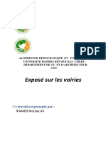 Exposé Sur Les Voiries: AMER Moulay Ali