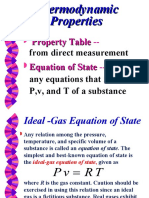 Property Table From Direct Measurement Equation of State Any Equations That Relates P, V, and T of A Substance