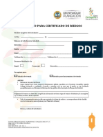 Formatos Certificado de Riesgos 2018 PDF