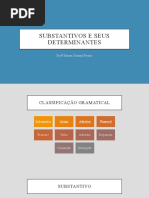 Substantivos e seus determinantes