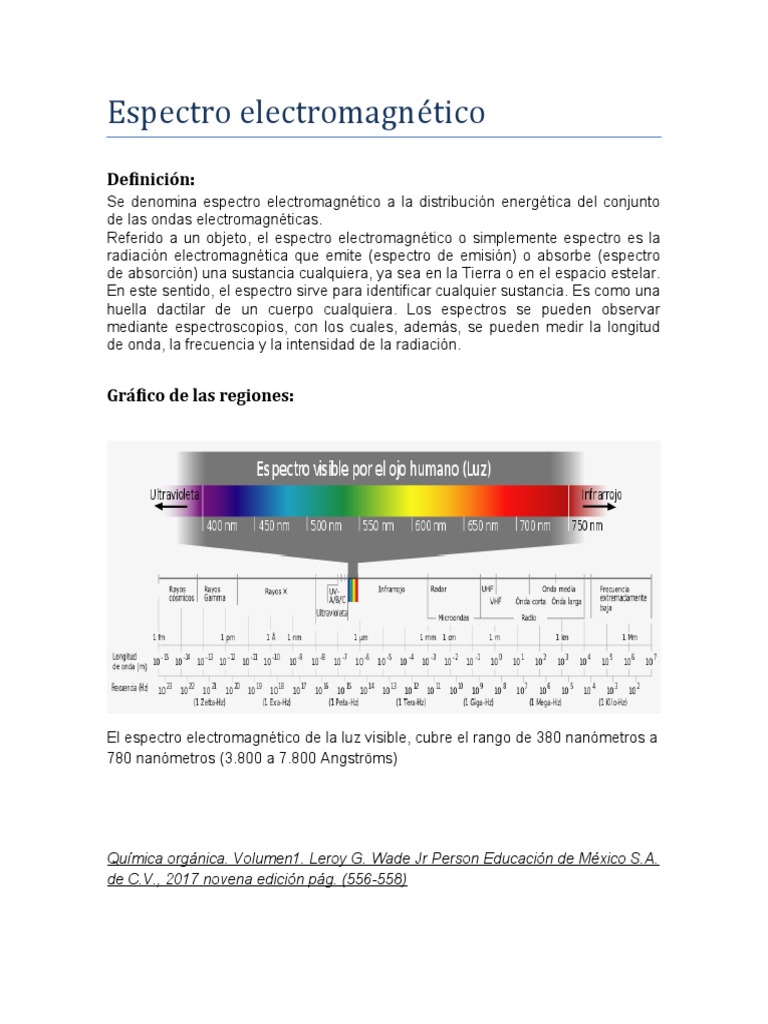 Espectro Electromagnético y sus Aplicaciones | PDF | Tecnología