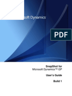 SnapShot of Microsoft Dynamics GP User Guide