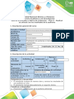 Guía de Actividades y Rúbrica de Evaluación - Paso 5 - Realizar Un Artículo Con Los Resultados de La Auditoría