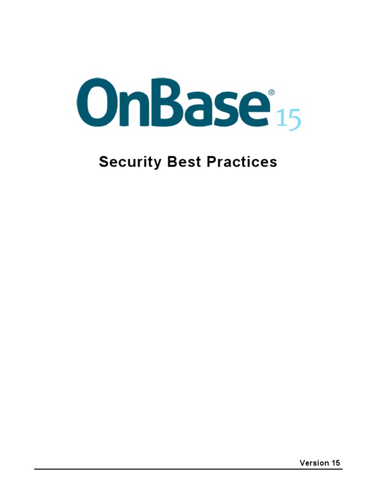 Security Best Practices | PDF