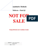 Not For Sale: Quantitative Methods