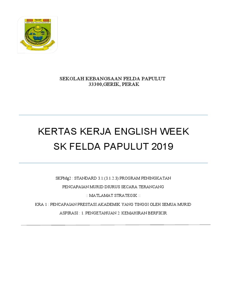 kertas kerja english week
