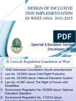 Design of Inclusive Education Impllemenetationa in West Java 2011 - 2015