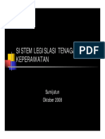 SISTEM LEGISLASI TENAGA KEPERAWATAN. Sumijatun Oktober 2008 PDF