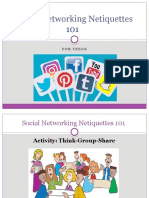 Social Networking Netiquettes 101 Activity: Think-Group-Share