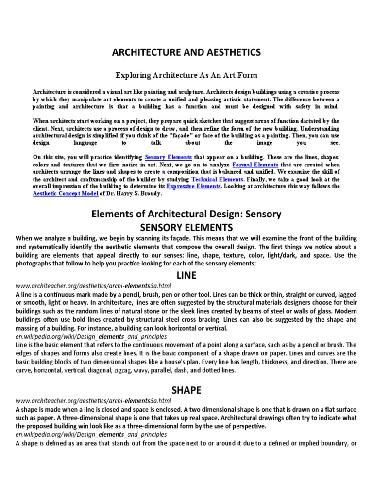 Architecture and Aesthetics | PDF | Color | Shape