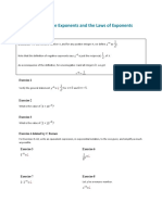 Lesson 8: Negative Exponents and The Laws of Exponents: X, N X X X X X X B X X